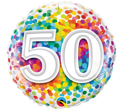 Palloncino single bubble per festa di compleanno 50 anni – partyeballoon